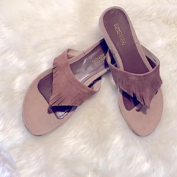 🆕BOHO🪶Kenneth Cole’s Comfy Suede Fringe Sandals - Picture 11 of 16